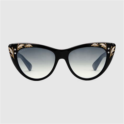 gucci cat-eye diamantissima sunglasses gray|gucci oversized cat eye sunglasses.